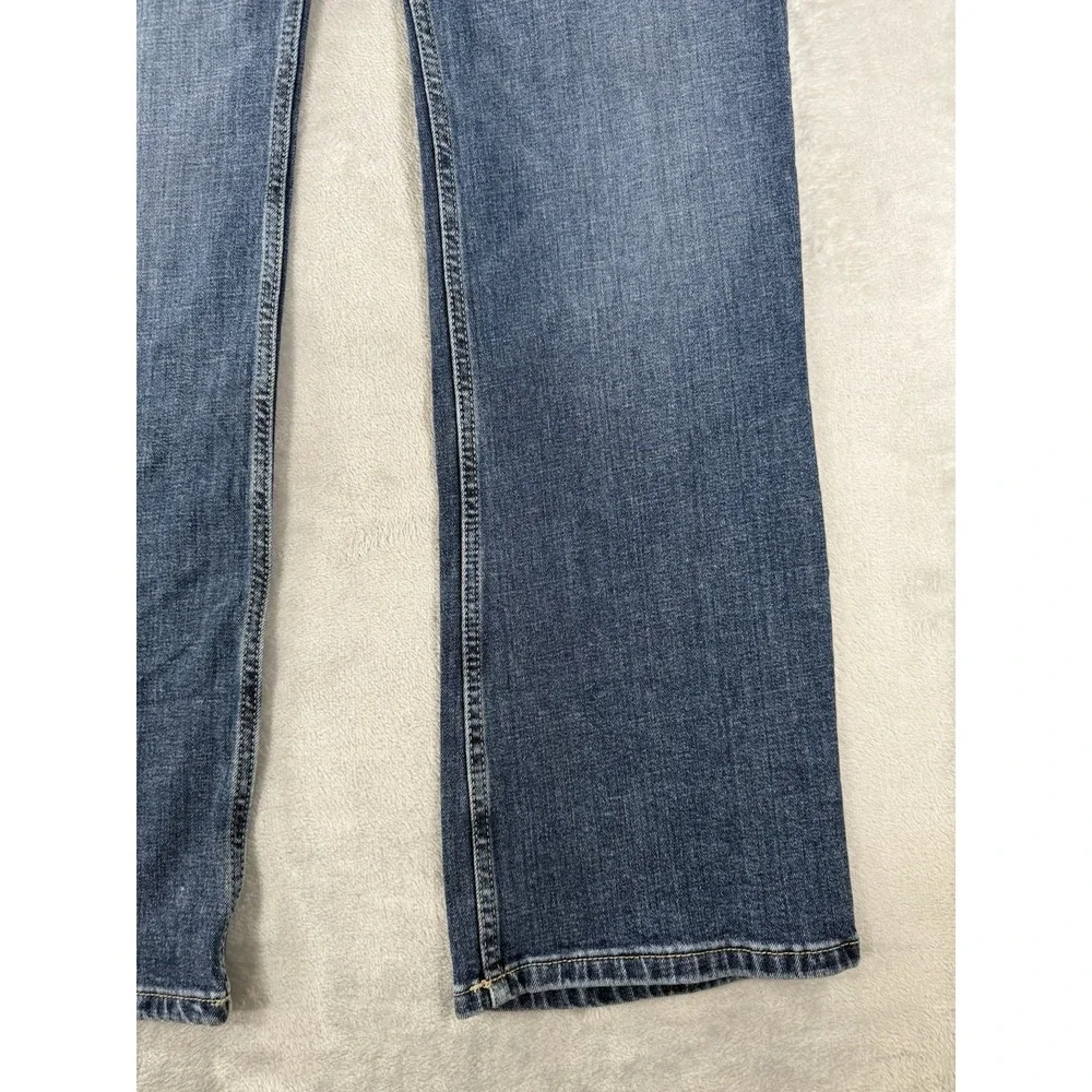 Wrangler Jeans Womens 11x34 Blue Denim‎ Retro Mae Bootcut Western Flare